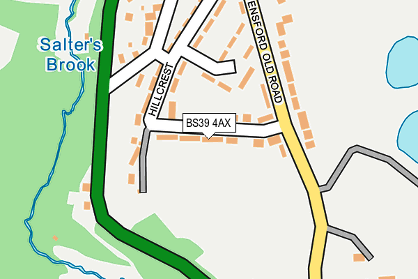 BS39 4AX map - OS OpenMap – Local (Ordnance Survey)