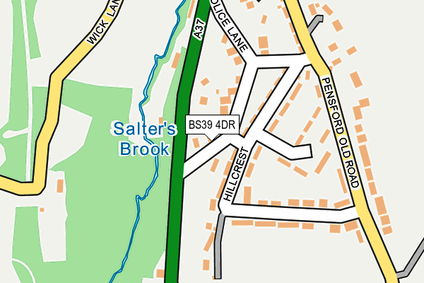 BS39 4DR map - OS OpenMap – Local (Ordnance Survey)