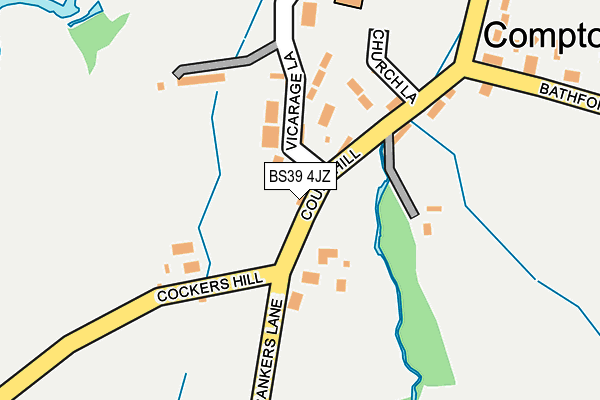 BS39 4JZ map - OS OpenMap – Local (Ordnance Survey)