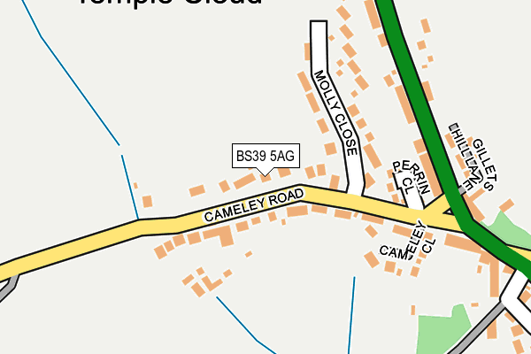 BS39 5AG map - OS OpenMap – Local (Ordnance Survey)