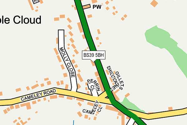 BS39 5BH map - OS OpenMap – Local (Ordnance Survey)
