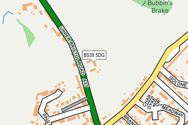 BS39 5DG map - OS OpenMap – Local (Ordnance Survey)