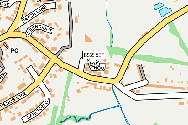 BS39 5EF map - OS OpenMap – Local (Ordnance Survey)