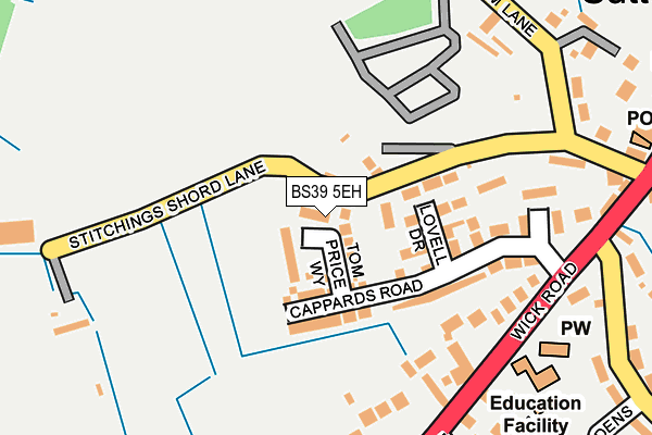 BS39 5EH map - OS OpenMap – Local (Ordnance Survey)