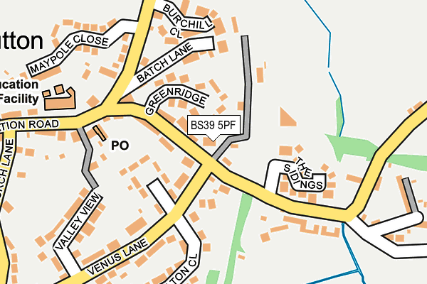 BS39 5PF map - OS OpenMap – Local (Ordnance Survey)