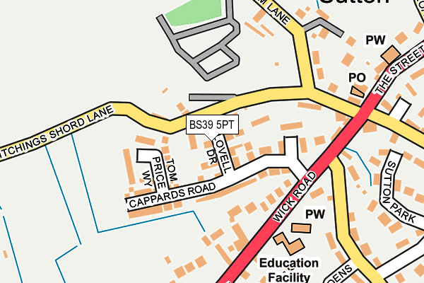 BS39 5PT map - OS OpenMap – Local (Ordnance Survey)