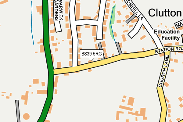 BS39 5RG map - OS OpenMap – Local (Ordnance Survey)