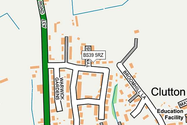 BS39 5RZ map - OS OpenMap – Local (Ordnance Survey)