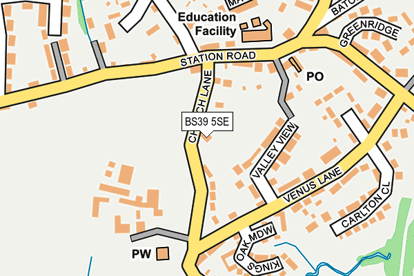 BS39 5SE map - OS OpenMap – Local (Ordnance Survey)