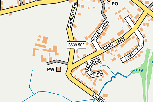 BS39 5SF map - OS OpenMap – Local (Ordnance Survey)