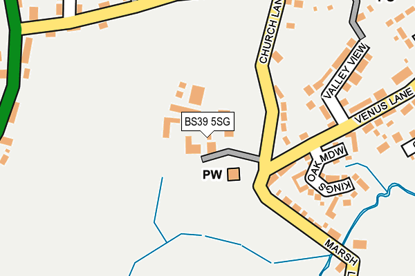BS39 5SG map - OS OpenMap – Local (Ordnance Survey)