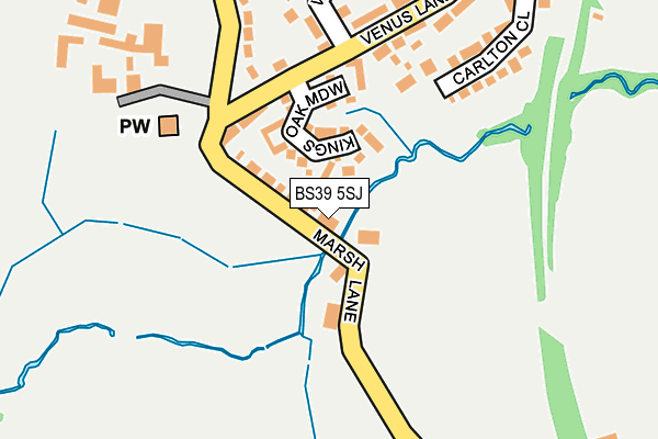 BS39 5SJ map - OS OpenMap – Local (Ordnance Survey)