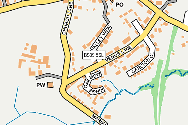 BS39 5SL map - OS OpenMap – Local (Ordnance Survey)