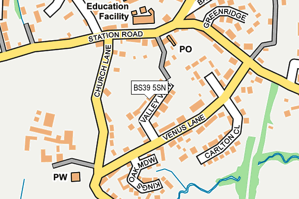BS39 5SN map - OS OpenMap – Local (Ordnance Survey)