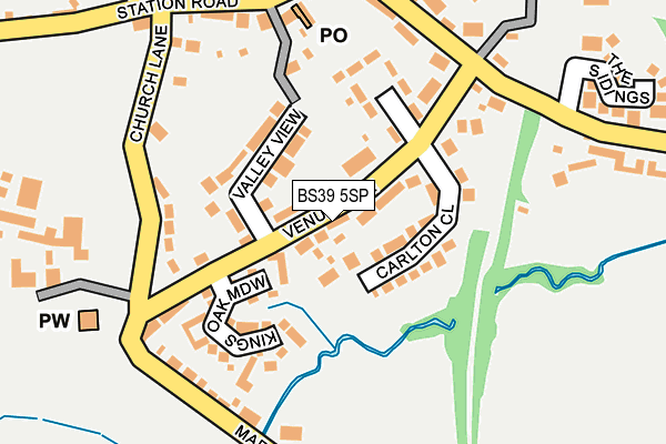 BS39 5SP map - OS OpenMap – Local (Ordnance Survey)