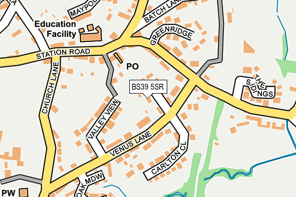 BS39 5SR map - OS OpenMap – Local (Ordnance Survey)