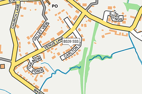 BS39 5SS map - OS OpenMap – Local (Ordnance Survey)