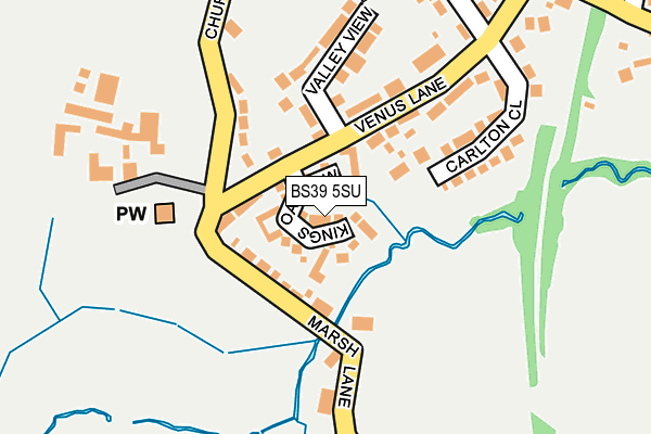 BS39 5SU map - OS OpenMap – Local (Ordnance Survey)