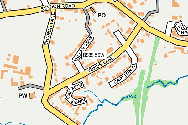 BS39 5SW map - OS OpenMap – Local (Ordnance Survey)