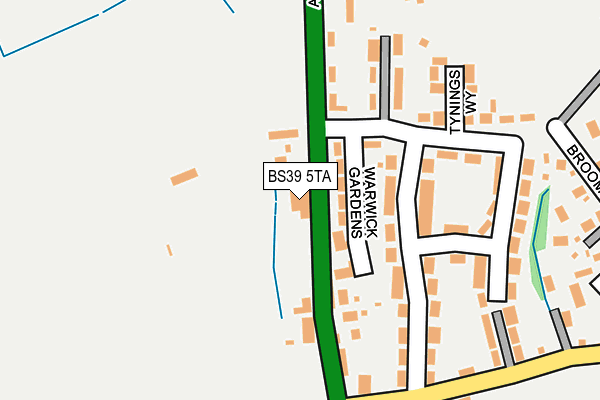 BS39 5TA map - OS OpenMap – Local (Ordnance Survey)