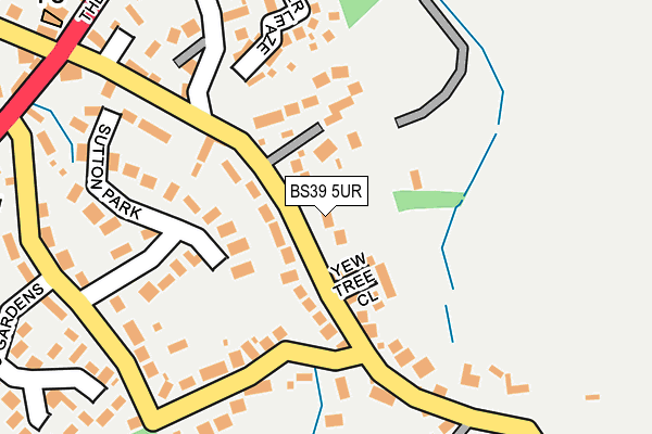 BS39 5UR map - OS OpenMap – Local (Ordnance Survey)