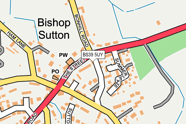 BS39 5UY map - OS OpenMap – Local (Ordnance Survey)