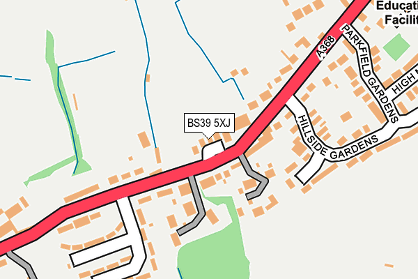 BS39 5XJ map - OS OpenMap – Local (Ordnance Survey)