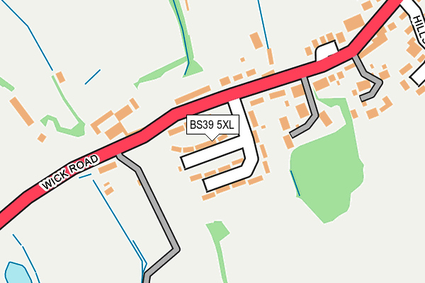 BS39 5XL map - OS OpenMap – Local (Ordnance Survey)