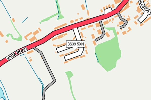 BS39 5XN map - OS OpenMap – Local (Ordnance Survey)