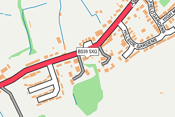 BS39 5XQ map - OS OpenMap – Local (Ordnance Survey)