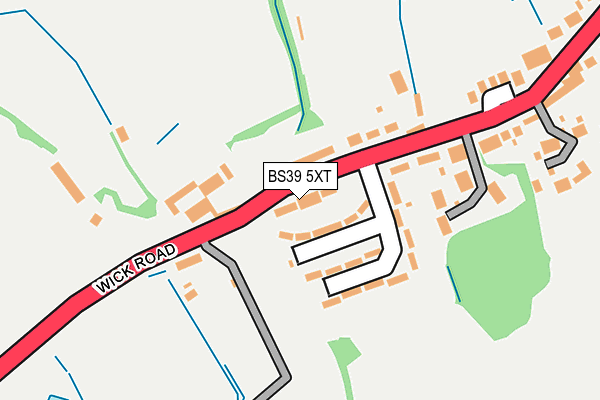 BS39 5XT map - OS OpenMap – Local (Ordnance Survey)
