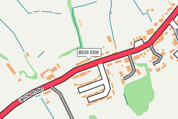 BS39 5XW map - OS OpenMap – Local (Ordnance Survey)