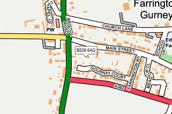BS39 6AG map - OS OpenMap – Local (Ordnance Survey)