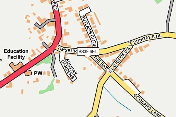 BS39 6EL map - OS OpenMap – Local (Ordnance Survey)