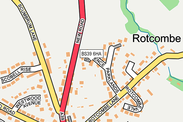 BS39 6HA map - OS OpenMap – Local (Ordnance Survey)