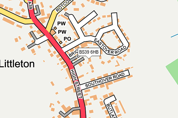BS39 6HB map - OS OpenMap – Local (Ordnance Survey)