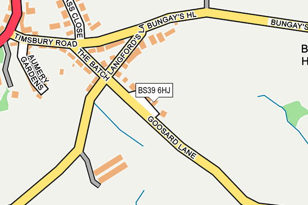 BS39 6HJ map - OS OpenMap – Local (Ordnance Survey)