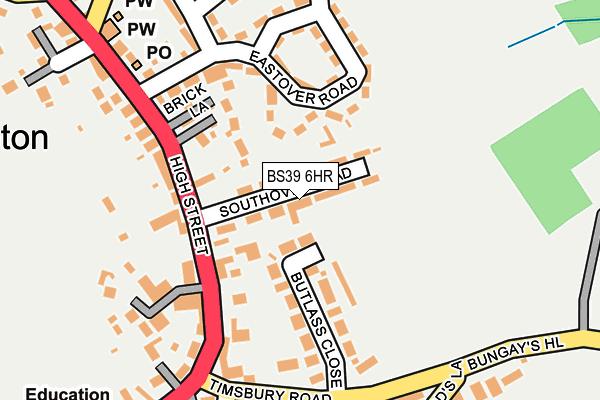 BS39 6HR map - OS OpenMap – Local (Ordnance Survey)