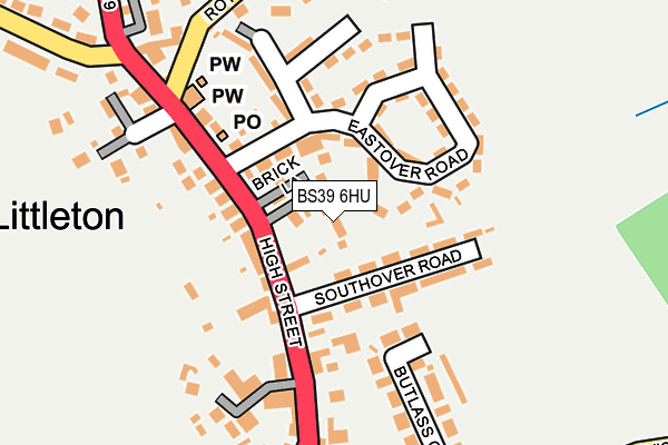 BS39 6HU map - OS OpenMap – Local (Ordnance Survey)