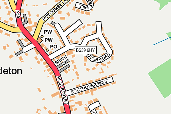 BS39 6HY map - OS OpenMap – Local (Ordnance Survey)