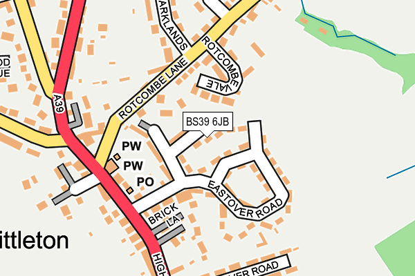 BS39 6JB map - OS OpenMap – Local (Ordnance Survey)
