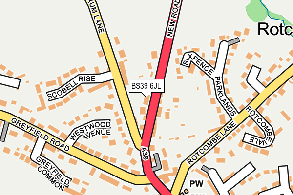 BS39 6JL map - OS OpenMap – Local (Ordnance Survey)