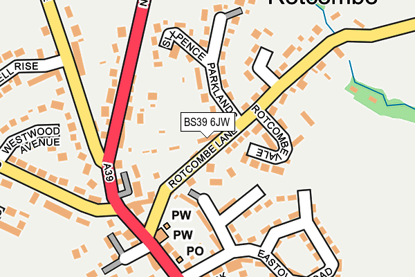 BS39 6JW map - OS OpenMap – Local (Ordnance Survey)
