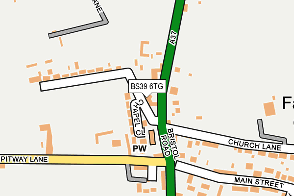 BS39 6TG map - OS OpenMap – Local (Ordnance Survey)