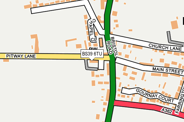 BS39 6TU map - OS OpenMap – Local (Ordnance Survey)