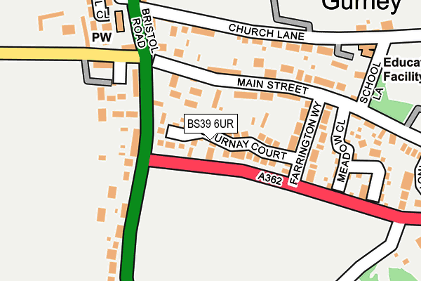 BS39 6UR map - OS OpenMap – Local (Ordnance Survey)