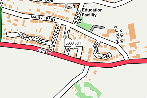 BS39 6UY map - OS OpenMap – Local (Ordnance Survey)