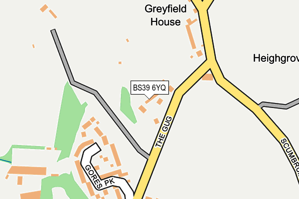 BS39 6YQ map - OS OpenMap – Local (Ordnance Survey)