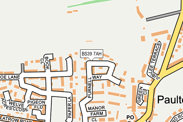 BS39 7AH map - OS OpenMap – Local (Ordnance Survey)