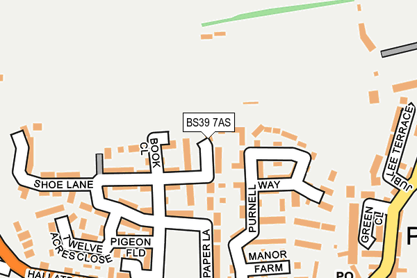 BS39 7AS map - OS OpenMap – Local (Ordnance Survey)